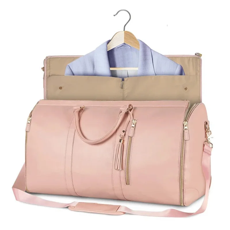 Buylor PU Foldable Travel & Gym Waterproof Tote Bag - Large Capacity Women's Handbag