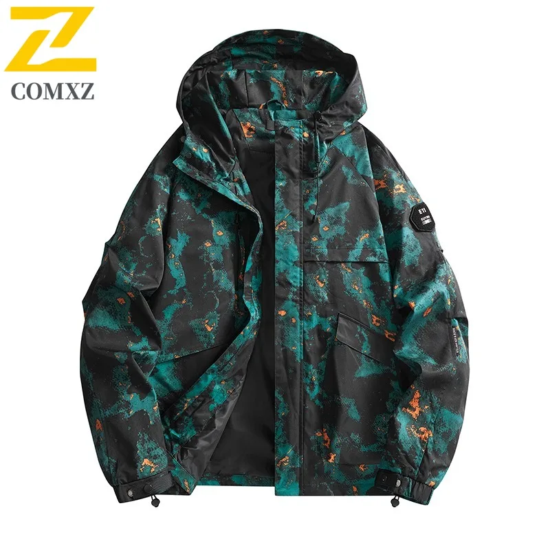 COMXZ Men Motorcycle Jacket Outdoor Adventure Windproof Jackets Casual Street Style Lightweight Autumn New Men Windbreaker