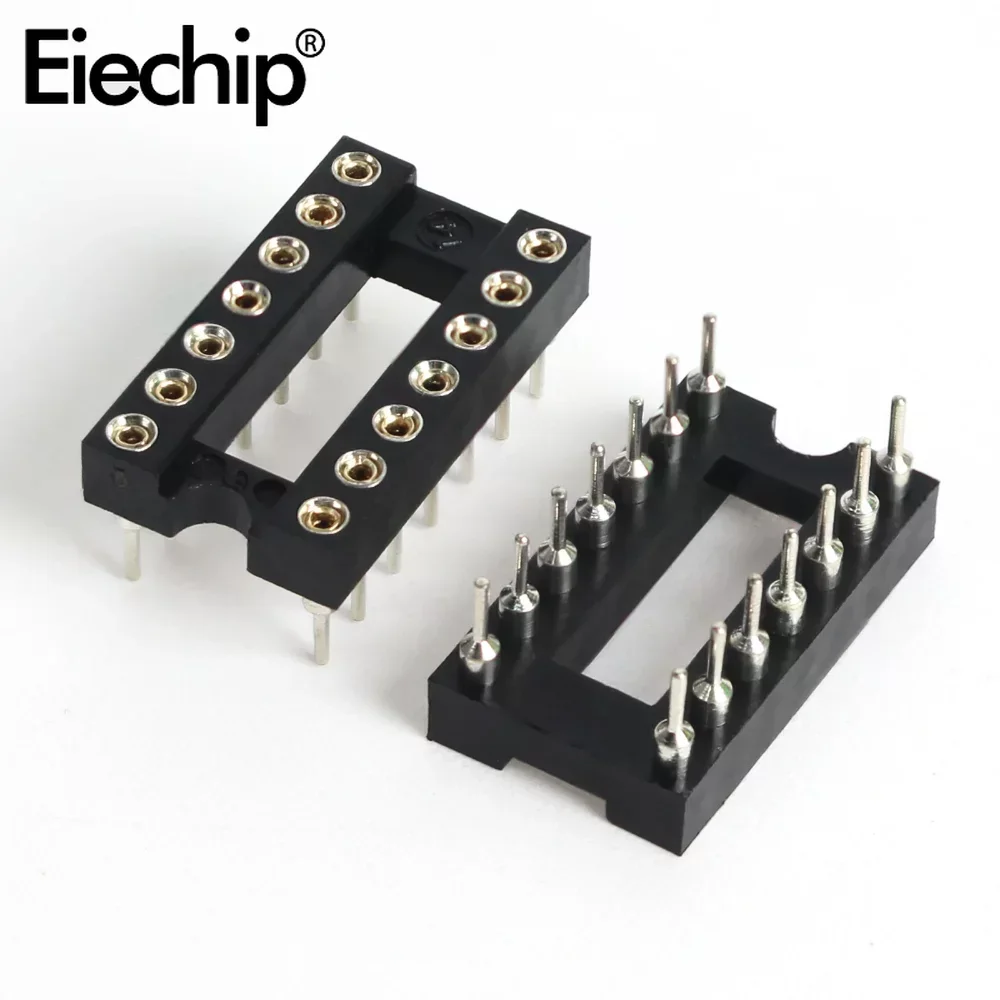10PCS Circular IC Socket Set - 2.54mm Pin Connector Assortment