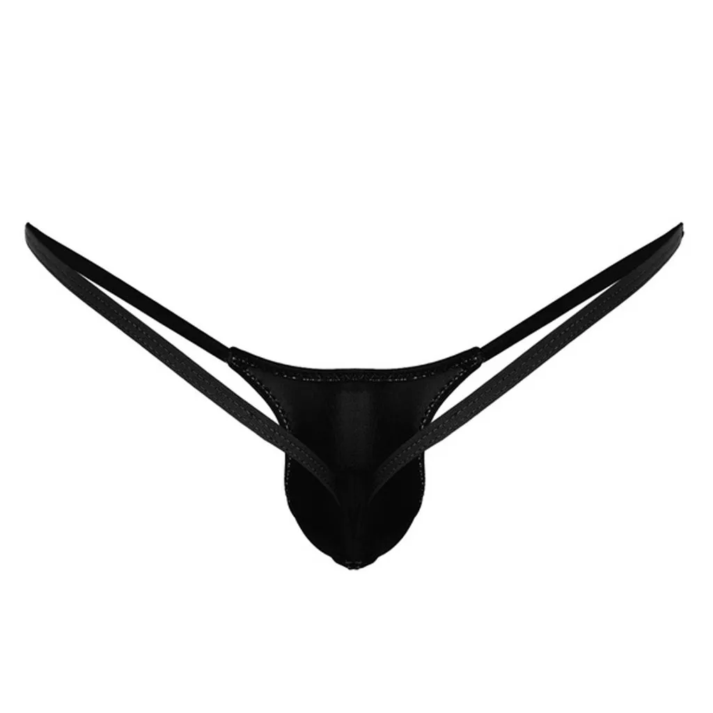 Mens Open Back G-String Underpants Solid Color Low Waist Penis Thong Sexy Tanga Underwear Open Butt Hipster Jockstrap Lingerie