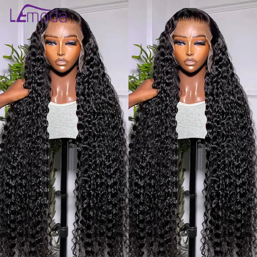 Deep Wave Frontal Wig 13x6 HD Lace Human Hair 250 Density Human