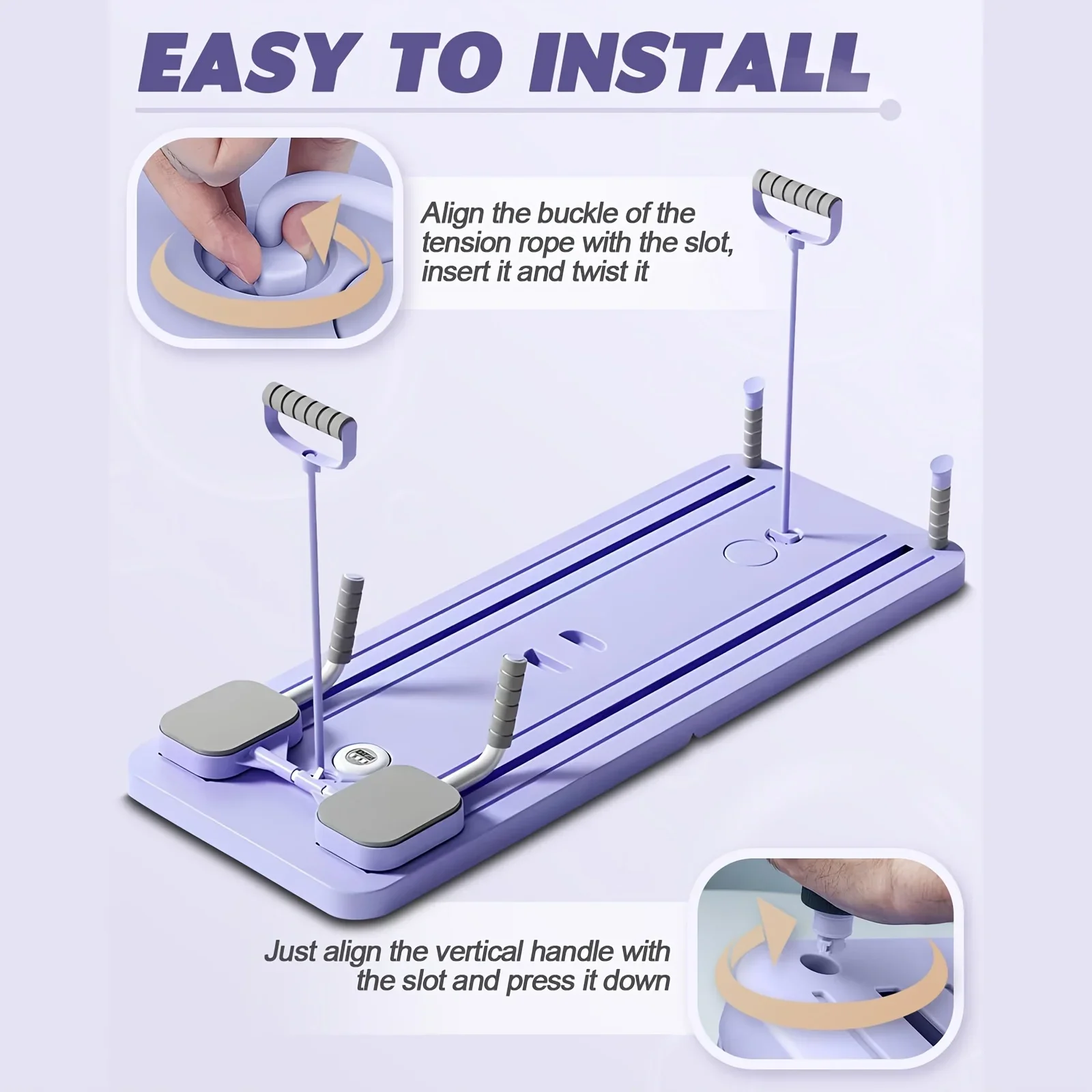 Multifunctional 5-in-1 Foldable Pilates Modified Board Resistance Portable Home Fitness Equipment