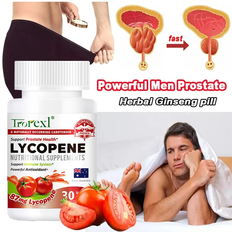 

Lycopene Capsules Prostate Treatment Capsule Enlarged Sperm Quality Booster Supplements Enhance Immunity, Urinary Tract Health