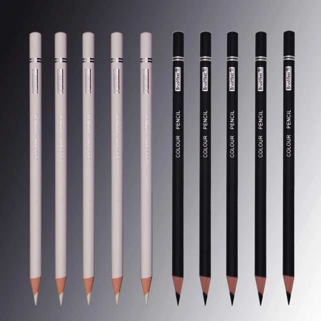 6pcs Black White Color Pencils Permanent Color Drawing Pencil Oil-based Wooden Colored Pencils For Artist And Beginner Art 1