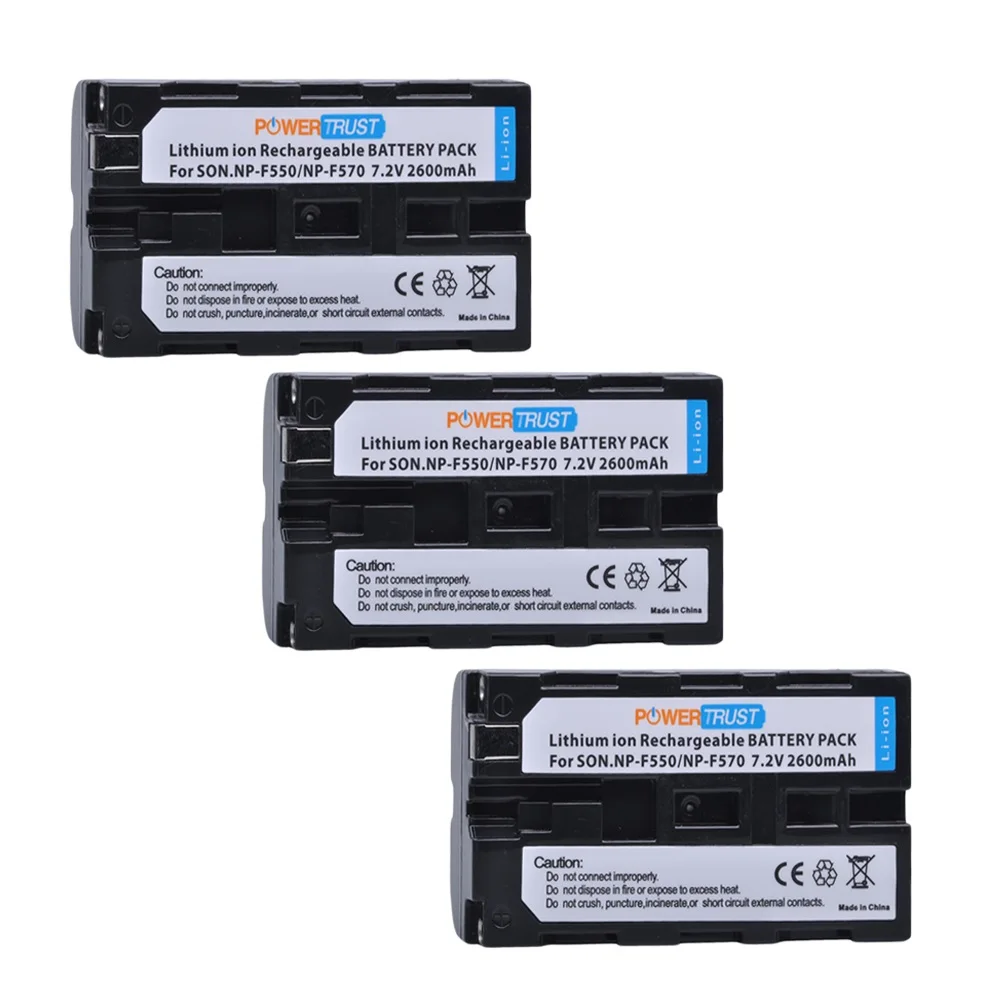 Blumax 2 X Battery NP-F550 / NP-F750 3500 MAh LG Cells Dual Charger LCD Compatible With Sony NP-F570 NP-F530 For Flashes Video Lights Field Monitors - View #2