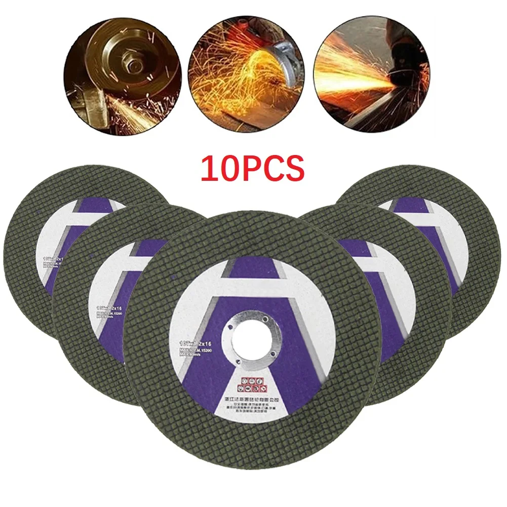 Sanding Discs 10Pcs 107mm Metal Cutting Disc Resin Grinding Wheel Saw Blade Double Mesh 16mm Bore Woodworking Tools Angle Grinder Accessories