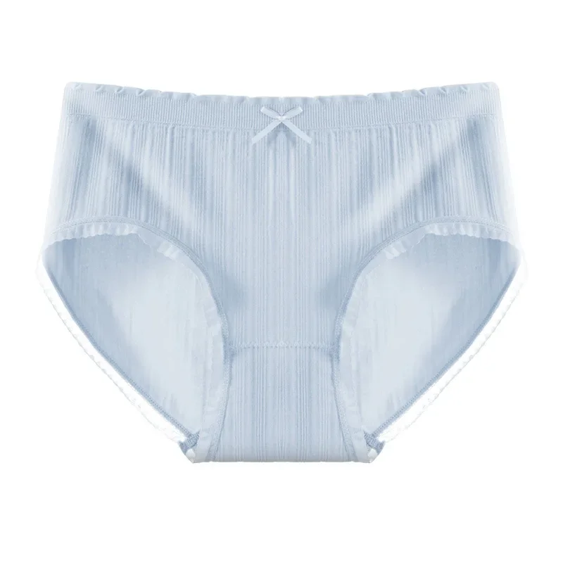 Nuove mutande Intimo da donna Puro cotone a vita media Mutandine di pizzo Antibatterico Cavallo Biancheria intima giapponese a triangolo senza cuciture - immagine 2