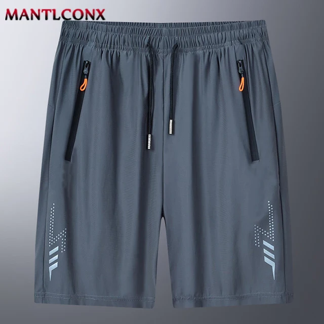 Solid Men's Beach Shorts Sports Short Pants Jogging Running Quick Dry Board Shorts Men Summer Thin Zipper Pockets Loose Bottom 2