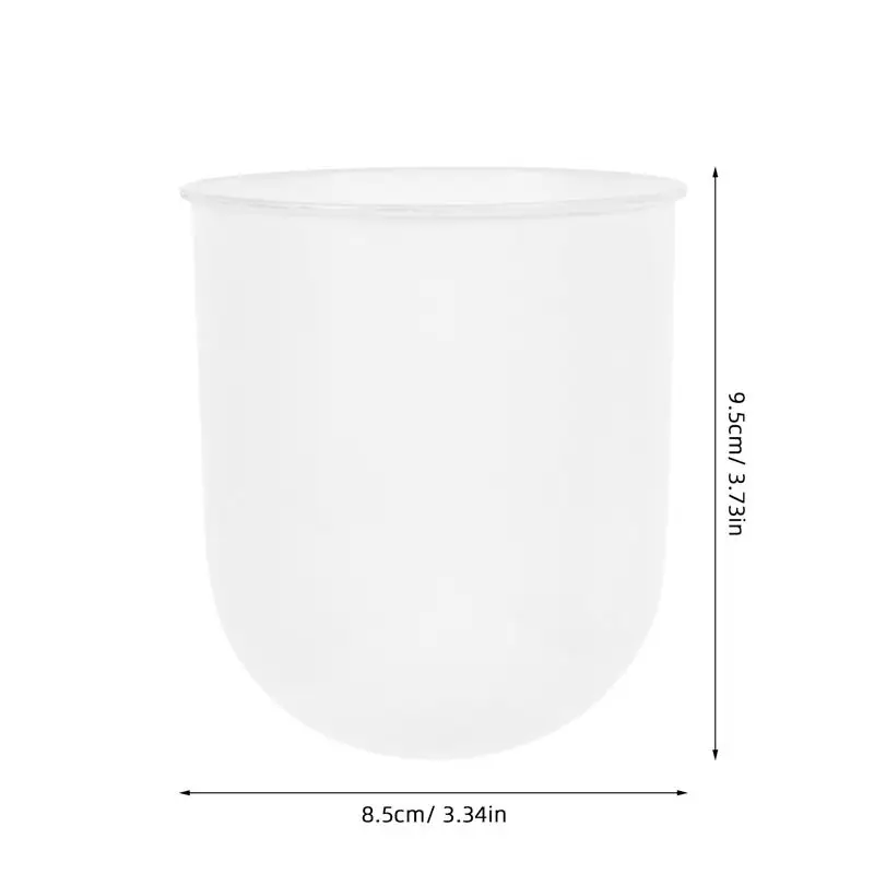 Ball Bottom Round Toilet Brush Base Cup Toilet Brush Plastic Holder 3Pcs