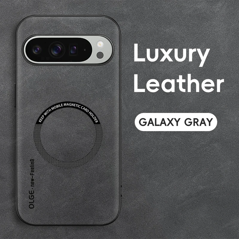 Enhanced Magnetic Leather Case - Shockproof Protection