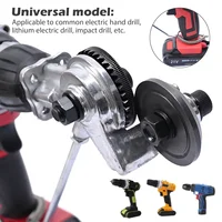Electric Drill Plate Cutter Attachment Double Headed Iron Metal Sheet Cutter Plate Punch Scissors Free Cutting  Mental Tools 2