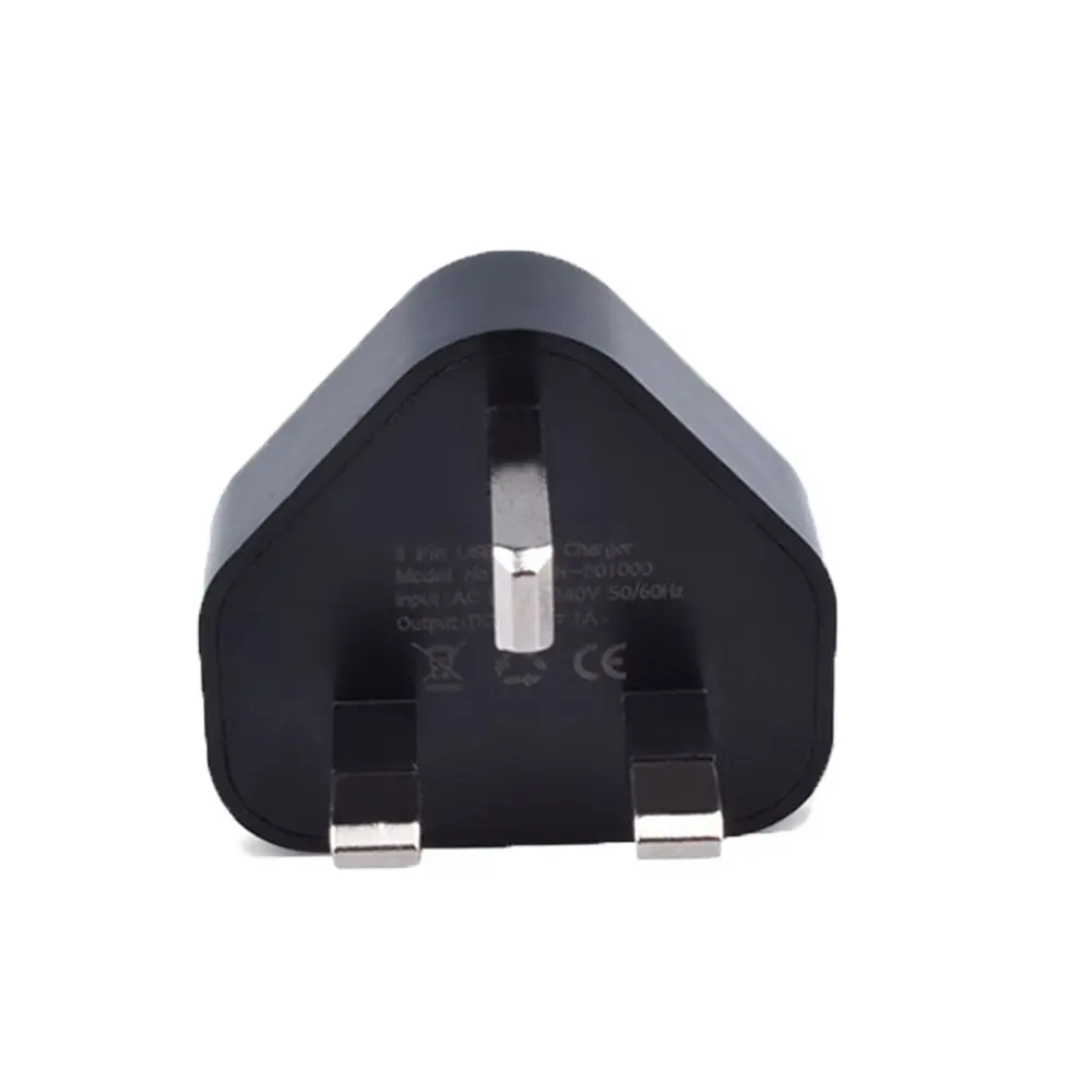 Adaptateur Secteur USB – Prise UK (Royaume-Uni) – Chargeur Mural 1 Port USB – Noir – Générique