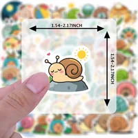 1 Set Cartoon Snail Stickers PVC DIY Stationery Scrapbook Stickers for Laptops Phones Cute Animal Theme Vinyl Graffiti Decals 6