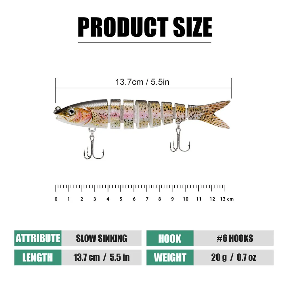 1pc TRUSCEND Fishing Lures For Freshwater And Saltwater, Lifelike