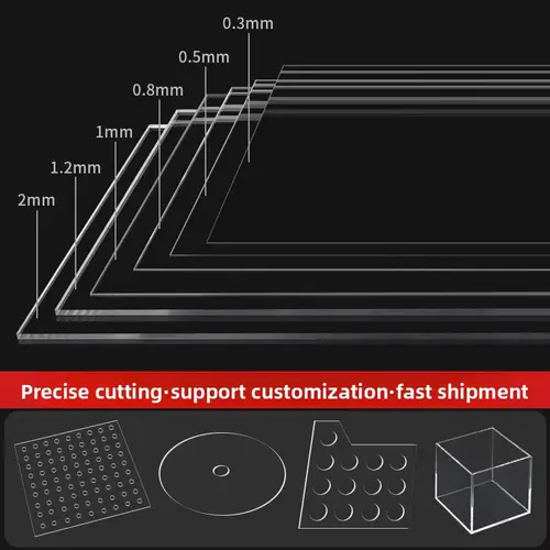 1-20Pcs High Transparent PVC Plate Thickness 0.2-2mm Clear Plastic Sheet DIY Handmade Model Material Processing Accessories - Image 5