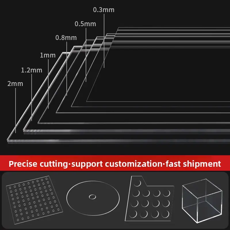 1-20Pcs High Transparent PVC Plate Thickness 0.2-2mm Clear Plastic Sheet DIY Handmade Model Material Processing Accessories - Image 5