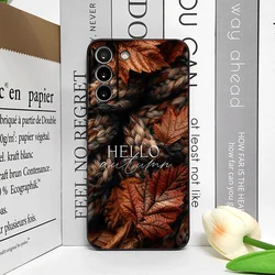 Custodia per telefono morbida con paesaggio creativo di foglie d'autunno e acero