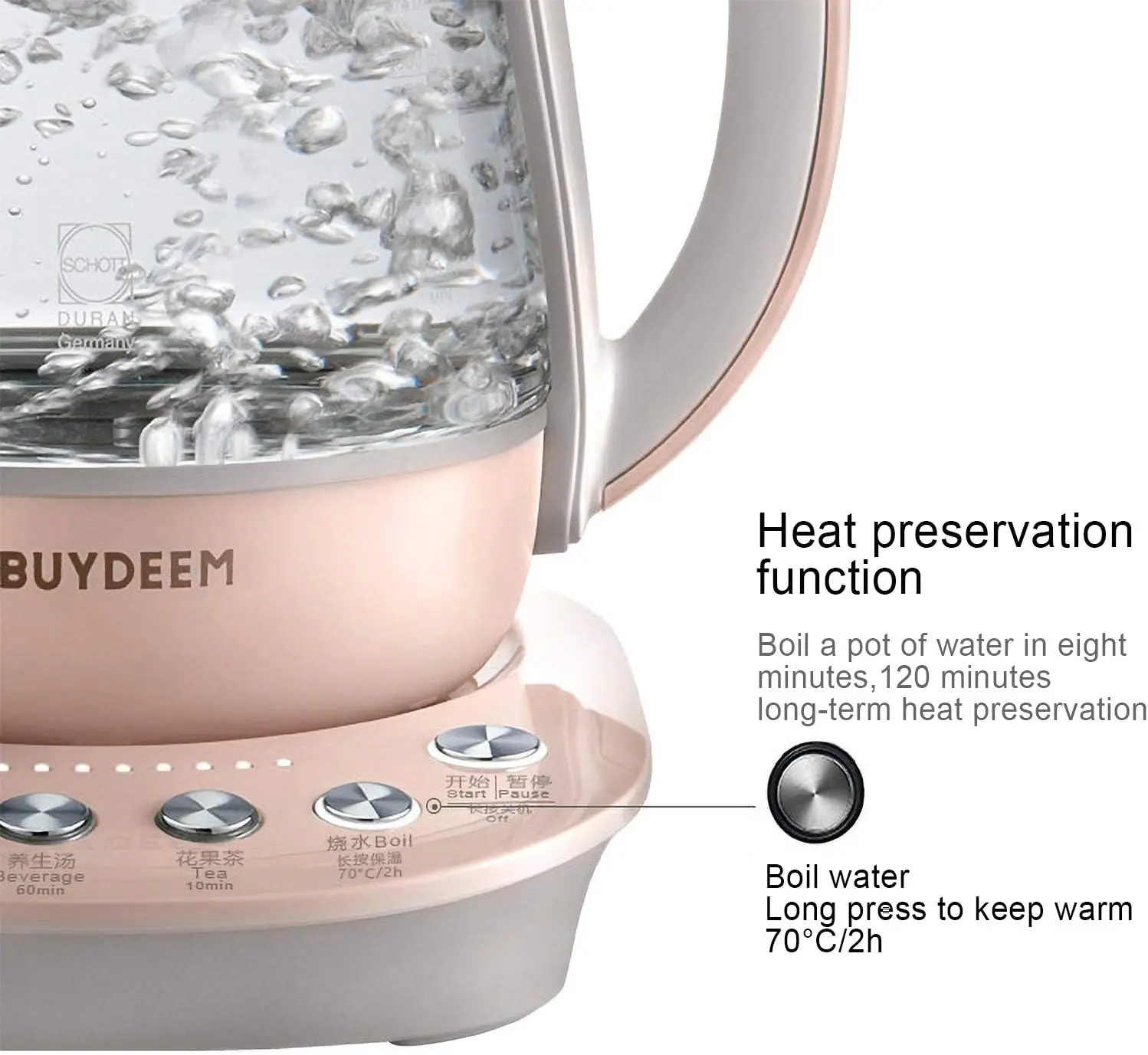 K2693 Health Pot, Health-Care Beverage Electric Kettle with Thickened Glass, 9-in-1 Fully Automatic Programmable Brew Cooker, 1. 3