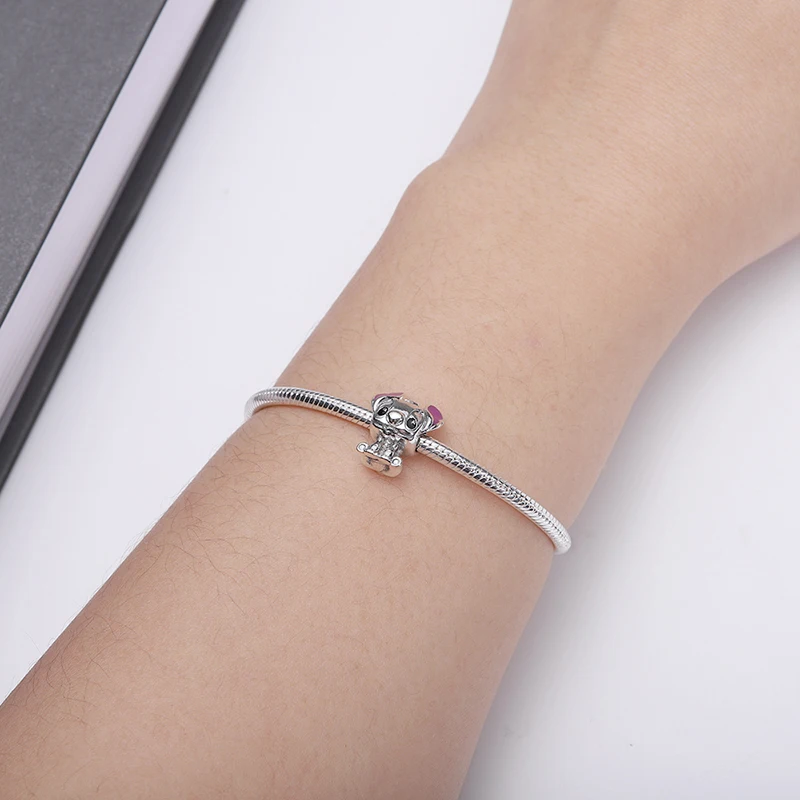 925 Sterling Silver Halloween Stitch Dumbo Princess Charms Bead Women Original 925 Bracelet DIY Jewelry Pendant Gift For DISNEYS