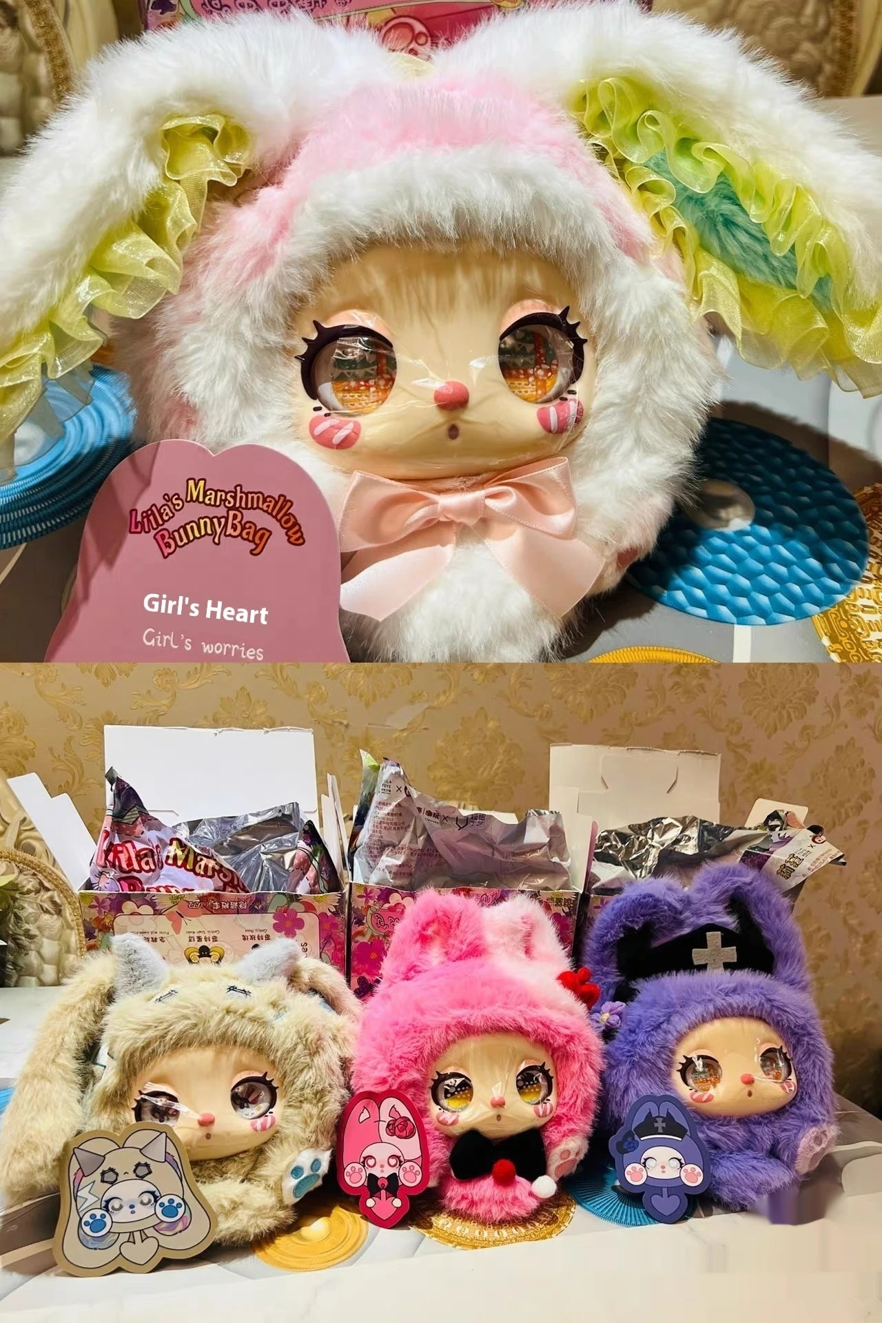 本物のベビー 3 Liila'S マシュマロバニーバッグブラインドボックス