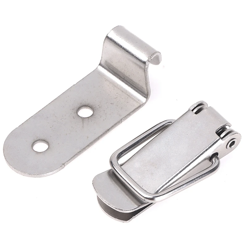 1PCS Stainless Steel 304 Toolbox Locking Latch Hasps Metal Toggle Catch Clasp Box Loaded Hinges Furniture Hardware Accessories