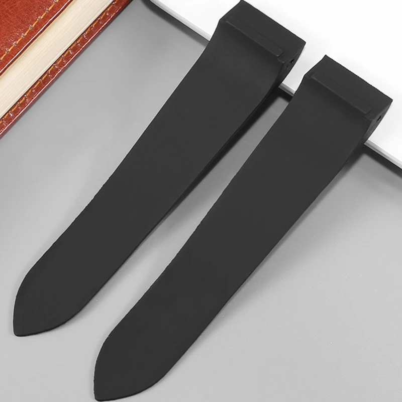 Rubber Watch Band Replacement Santos Santos Series Special Interface Silicone Watch Band 25mm