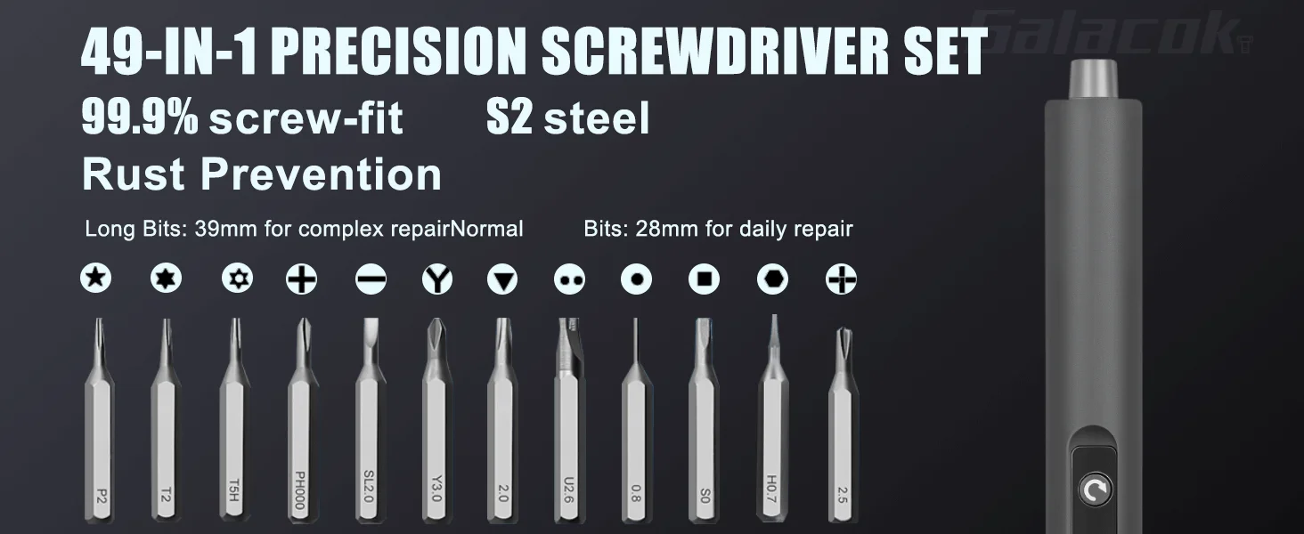 precision screwdriver set components