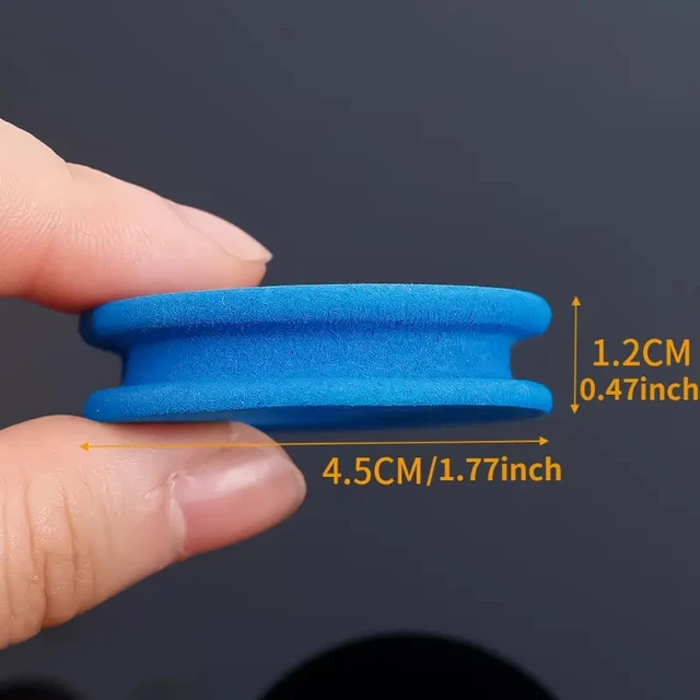 10/20 PCS Fishing Foam Spools 4.5cm/12cm Rounded Fishing Line Holder Storage Hook（random colour） 2