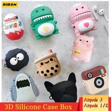 

NEW Kawaii 3D Cartoon Dragon Funny Cute Silicone Case For Apple Airpods 3 Cover For Airpods 1 2 Airpods Pro Wireless Charging