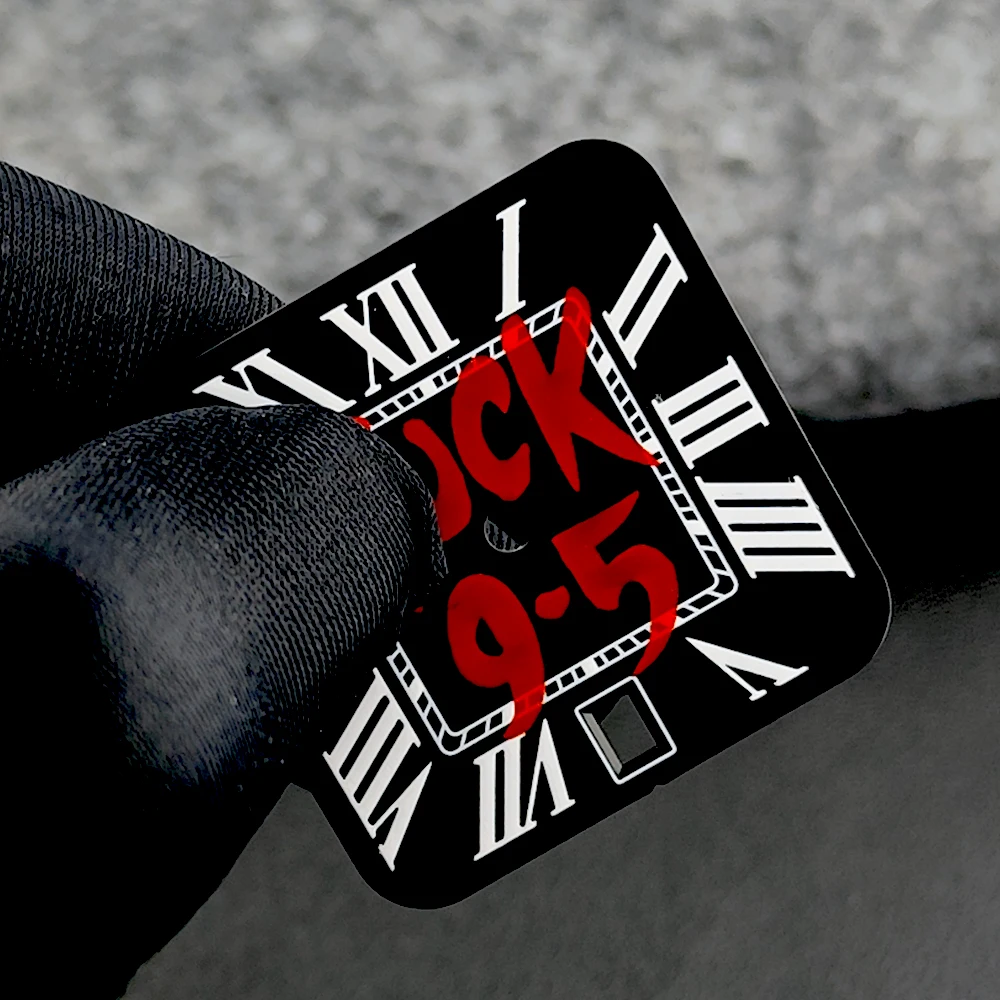 Square Dial 'Time is Money' Customized Watch Face for Premium Watch Accessories
