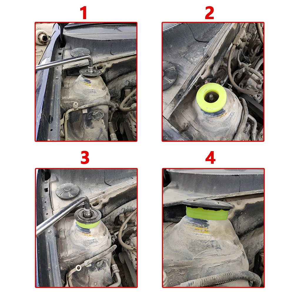 Silencer Pad Rubber Bushing Dampers Universal Front Strut Tower Mount Suspension Shock-Absorbing Bearing Washer Over Bump 2X strut tower mount