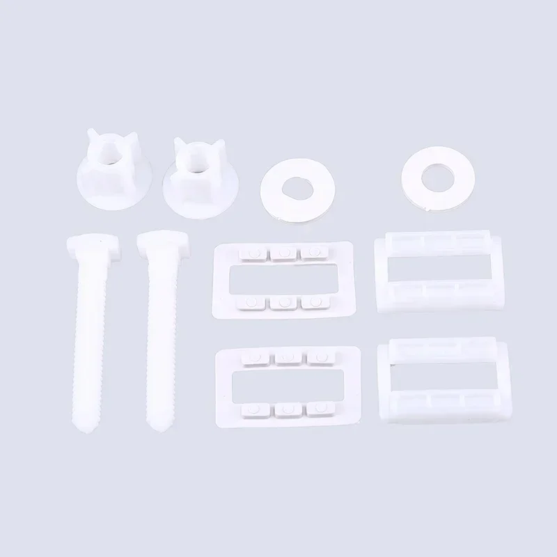 Plastic Toilet Seat 1Set Toilet Hinge Bolts Screw Fixing Fitting Kit Bathroom Part Nuts Washers Tool Toilet Seat Accessories Toilet Hinge Replacement