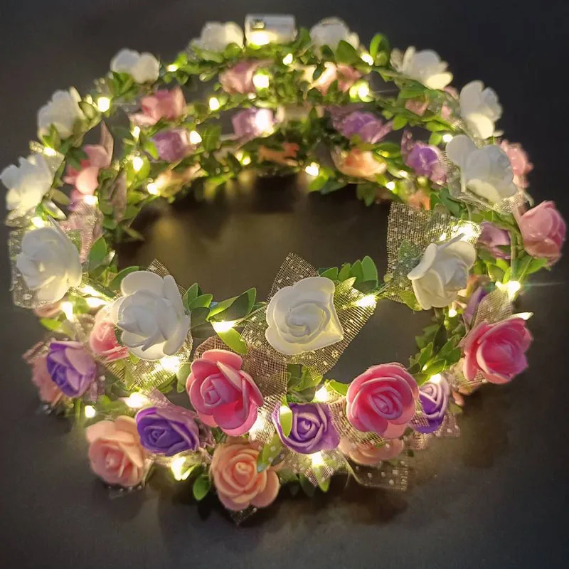 Glow Headband Luminous Hair Bands For Women Wedding Party