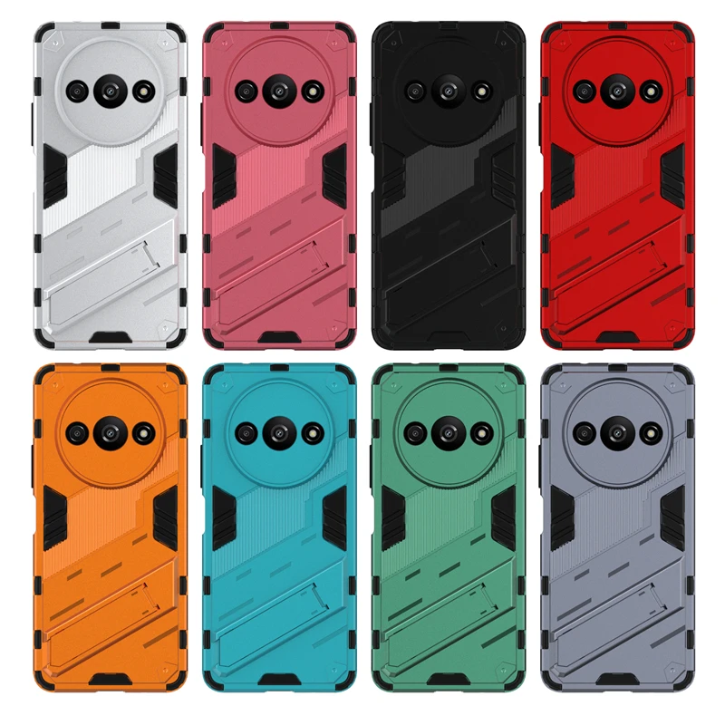 Xiaomi Redmi A3 Shockproof Armor Phone Case with Kickstand and Holder