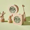 Electric Desk Clock Small Battery Alarm Clock Wooden Clock with Snooze and Nightlight Battery Powered Alarm Clock for Home 2