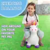 JOYFY Kids Bouncy Unicorn Horse Ride On Toys Bouncer Bouncing Animal Hopper Inflatable Hopping Toy for Birthday Christmas Gifts