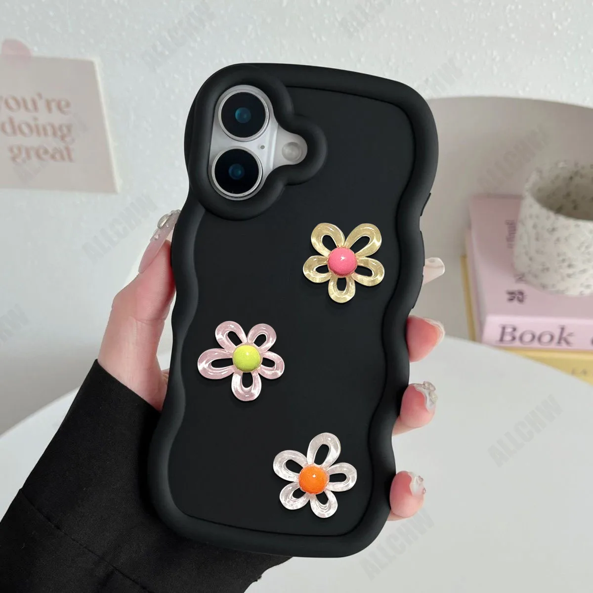 Cute Flowers Candy Wavy Silicone Soft Phone Case