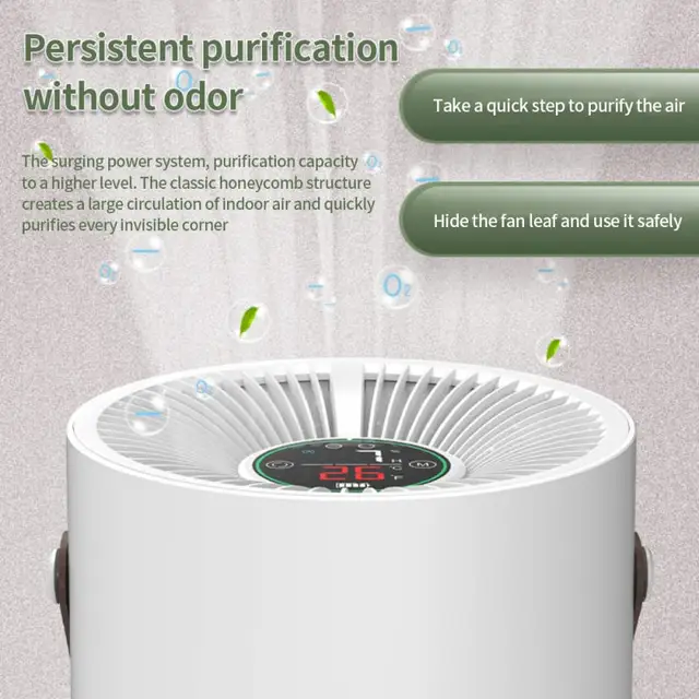 Szűrő Friss Air Purifie Mini Védhető Légtisztító Az Otthoni Irodai Fürdőszoba Wc -Hez Usb Töltés Hatékony Tisztítás Kicsi - Image 6