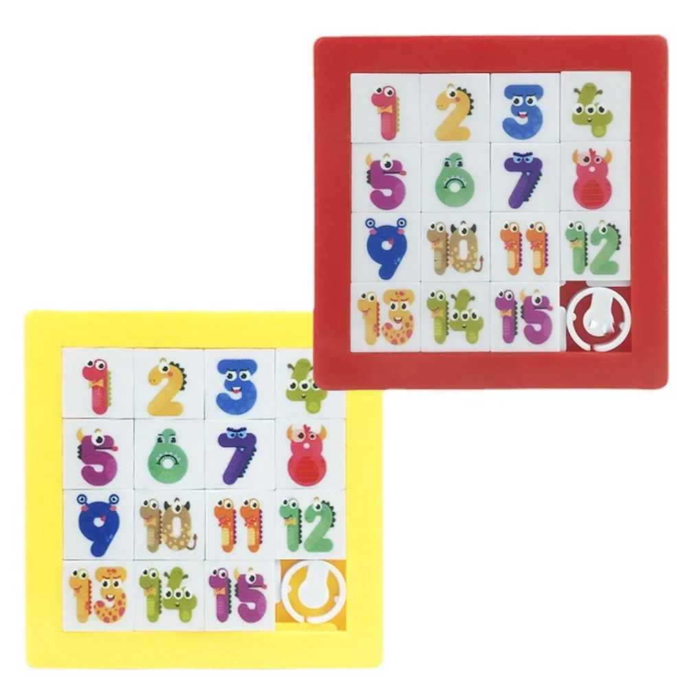 3D Slide Puzzle Plastic Digital Numbers Learning Educational Toys for Children Jigsaw Puzzle Game Kids Toys Birthday Gifts 7*7cm 5