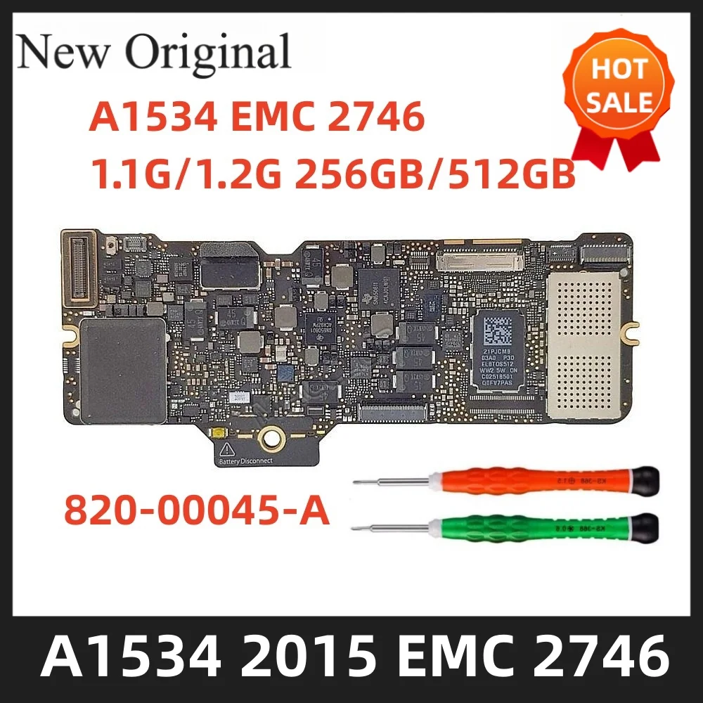 MacBookA1534箱/付属品有 8GB 1.2 512GB SSD 820-00045-A A1534 Logic Board For MacBook 12
