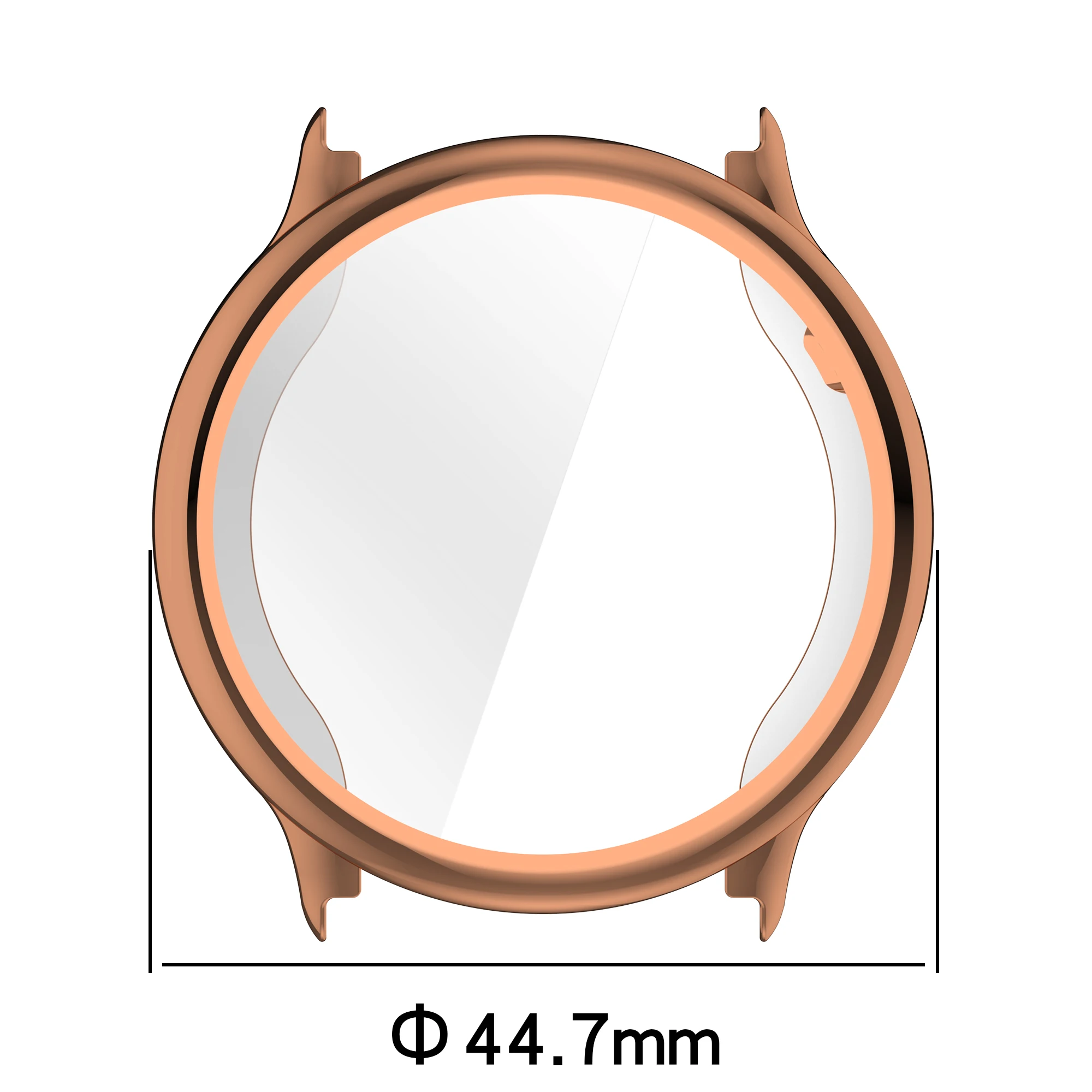 Premium Soft Silicone Plating TPU Watch Case with Full Cover Protective Screen