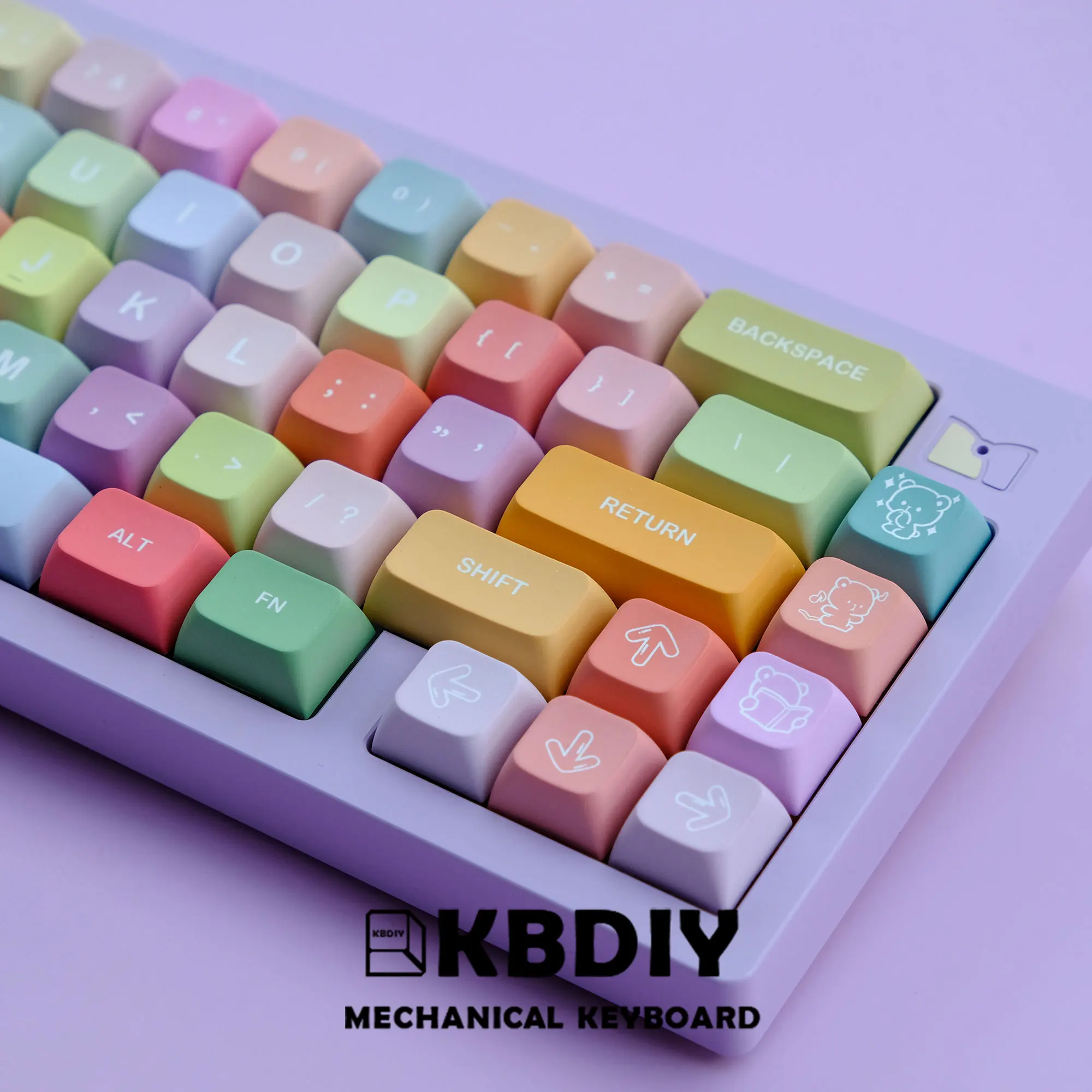 Kbdiy-gummy Bears Pbt Keycap Bonito Xda Profile Color Key Cap para mx Switch Custom Mechanical Gaming Keyboard Caps 133 Chaves - Imagem 3
