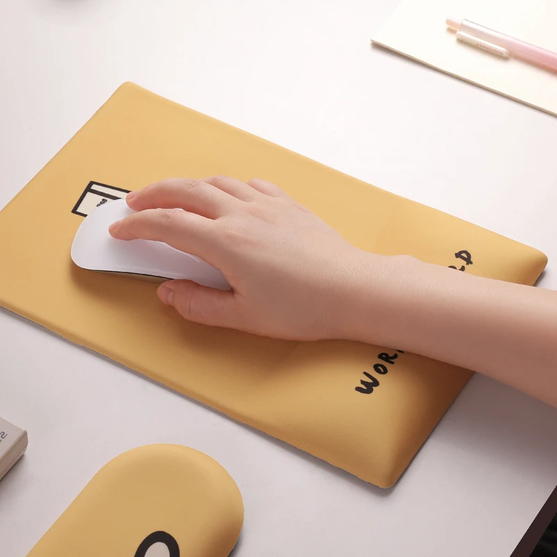 Silicone Wrist Mouse Pad Memory Foam Keyboard Hand Rest Office Wrist Rest Palm Rest Mouse Pad Soft Lay Flat