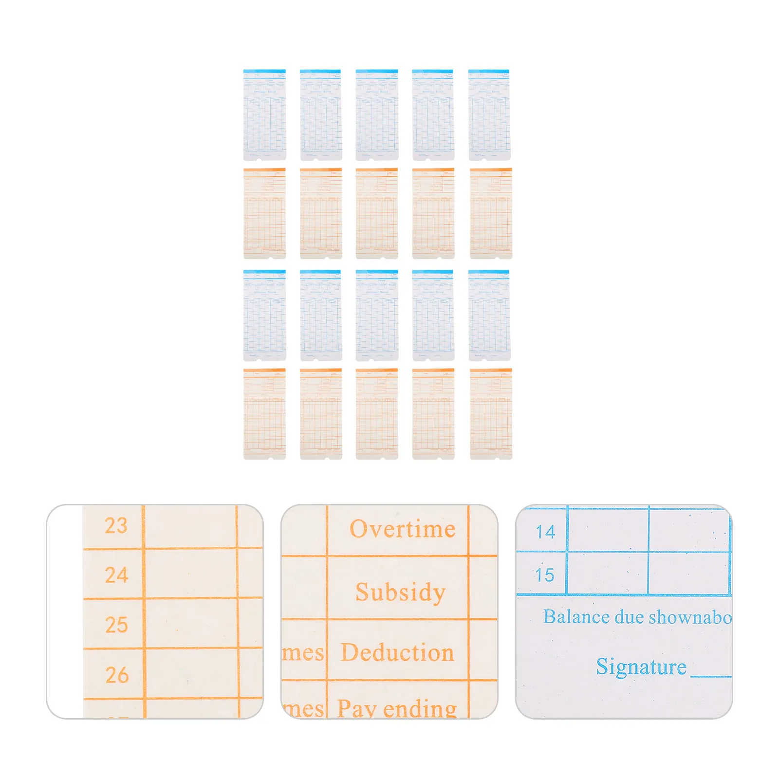창고 사용 출석 영어 두꺼운 종이 사무용품 사무실 출석 카드 카드 기록 휴대용