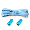 1 Pair Elastic Shoelaces Without Ties Flat Shoe Laces Round Metal Capsules Lock Rubber Band Lazy Shoes Lace For Sneakers 4