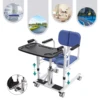 Hydraulic Patient Lift Transfer Chair, 330.7Lbs Nursing Wheelchair for Car, Aid Elderly 180° Split Seat Bathroom Bedside Commode 6