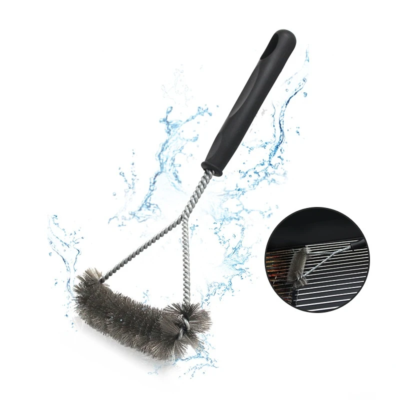 

Barbecue Grill BBQ Brush Clean Tool Grill Accessories Stainless Steel Bristles Non-stick Cleaning Brushes Barbecue Accessories