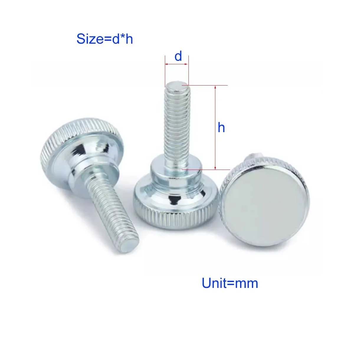 

GB834 High Head Knurled Hand Screw/Double-Layer Large Head Adjusting Bolt M3M4M5M6M8M10