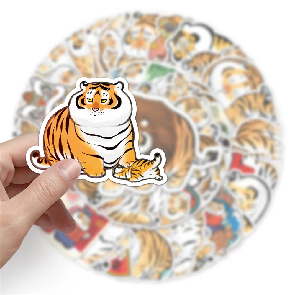

10/30/50PCS Cartoon Lucky Tiger Graffiti Cute Kids Sticker for Toys Luggage Laptop IPad Gift Cup Waterproof Sticker Wholesale