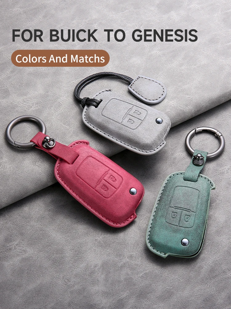 for Buick To Genesis Car Smart Key Case Cover Key Pack Remote Protection Sleeve Buckle Rope Special Accessories Multi Styles